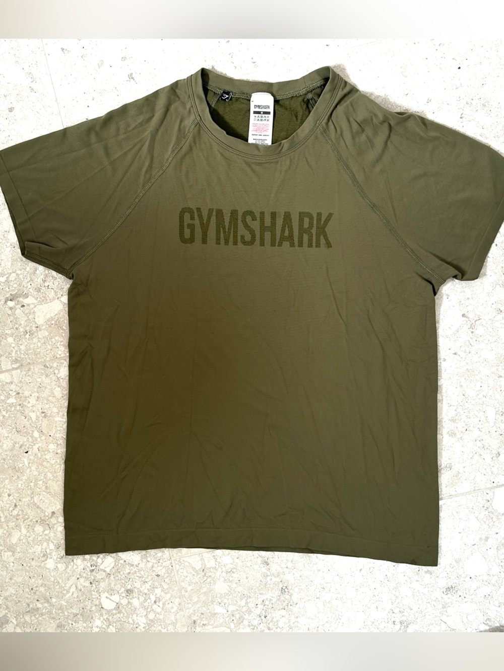 Gymshark Olive Green Logo Crew T-Shirt